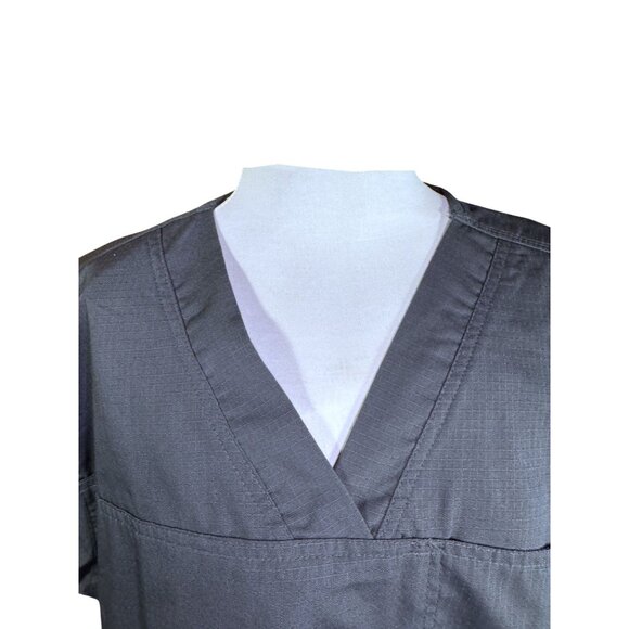 Carhartt Men Scrubs M Classic Fit Ripstop V-Neck Pockets Durable Blend Gray - Picture 8 of 11